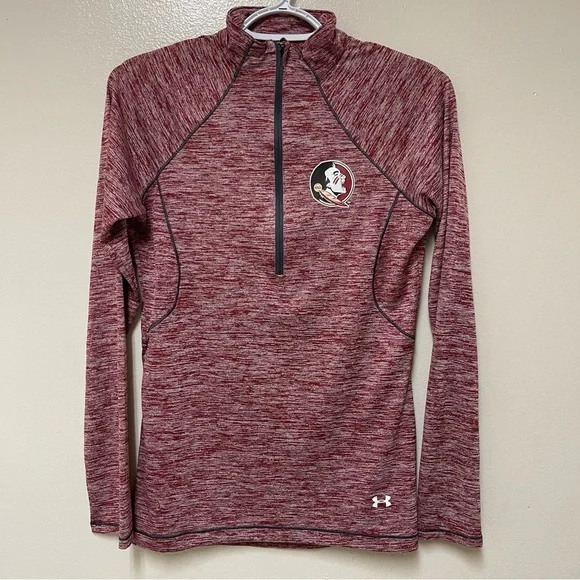 FSU Seminoles Half Zip Under Armour Pullover Size Small Long Sleeve Shirt Noles - Picture 12 of 12